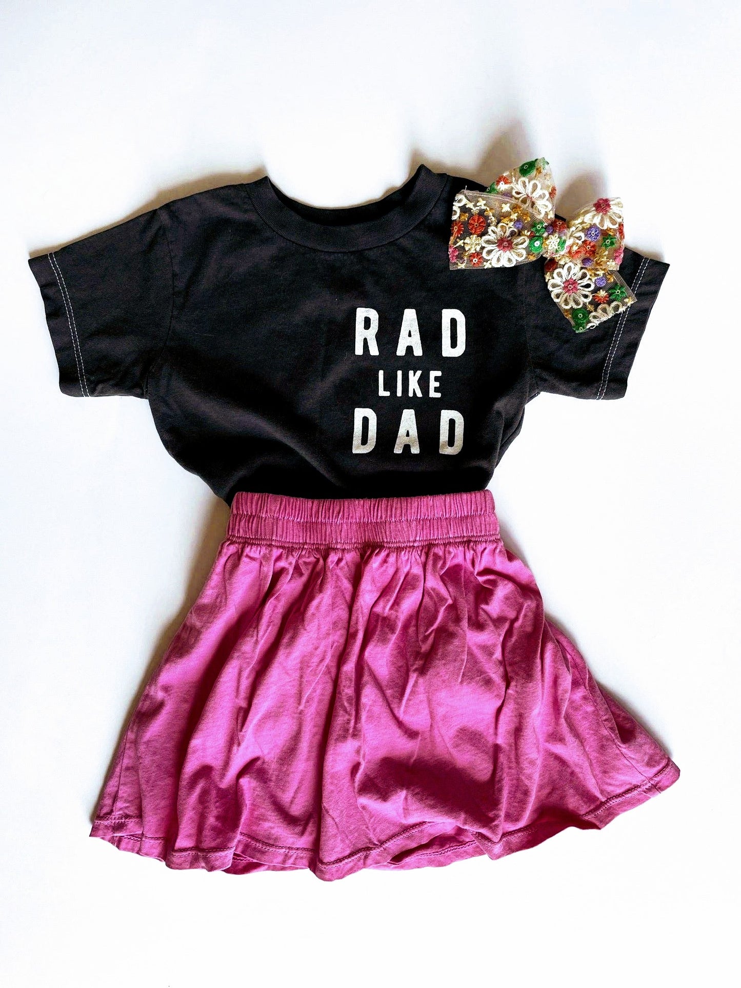 Black Rad Like Dad Checkered Matching T-shirt