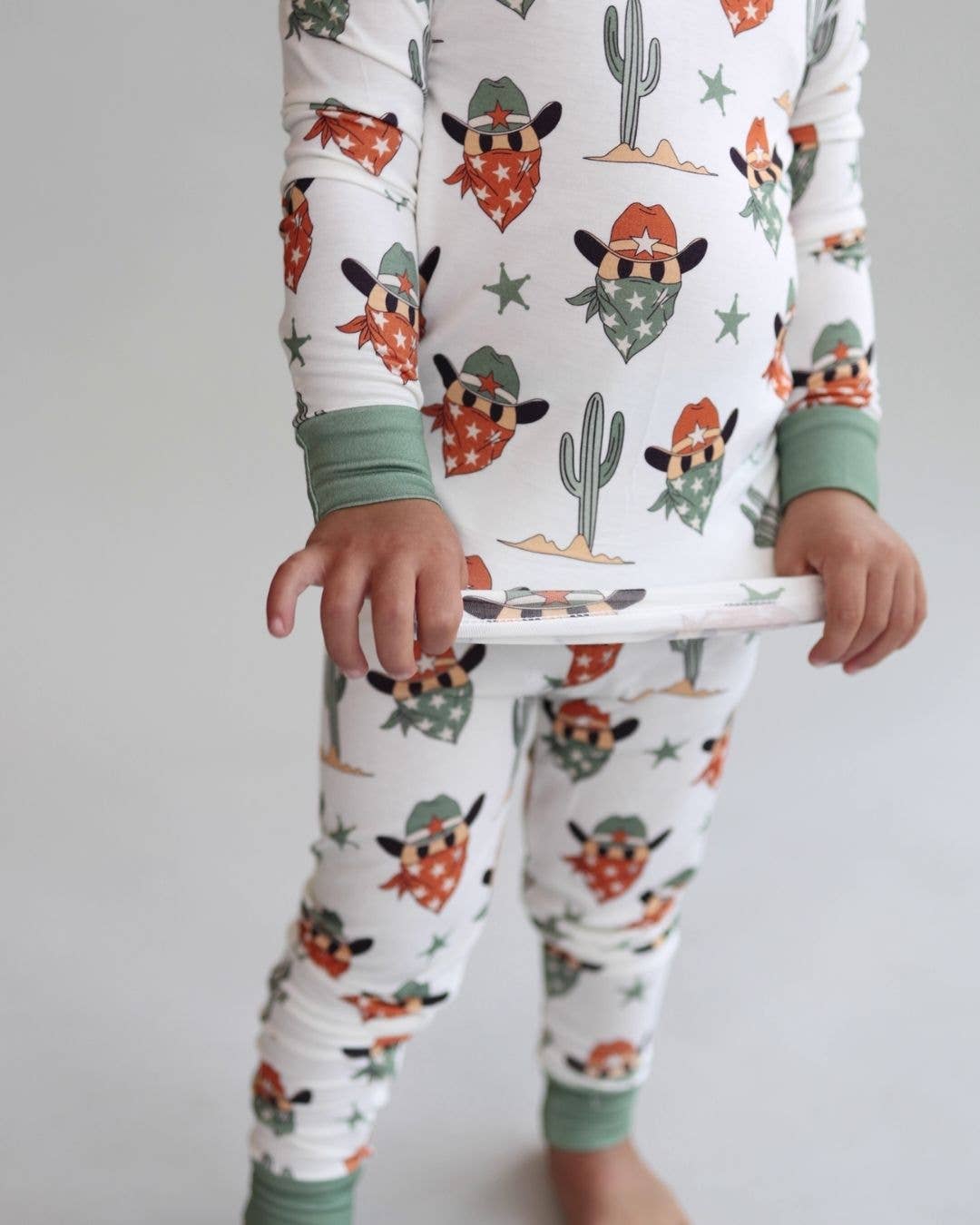 Smiley Cowboy Bamboo Two Piece Set