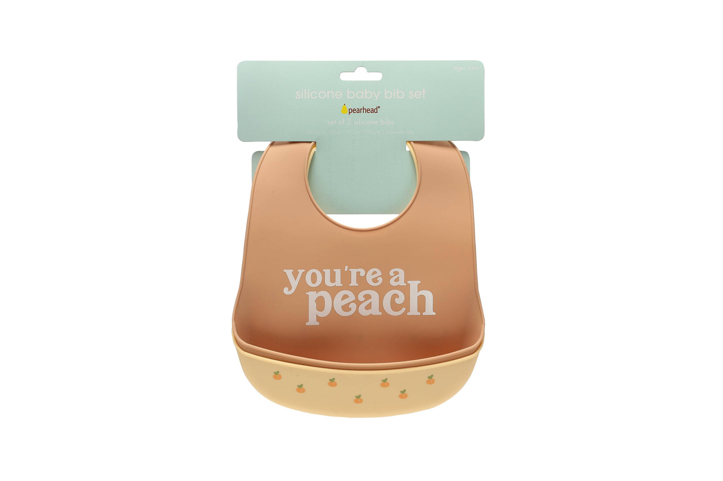 Silicone Bib Set, You’re a Peach