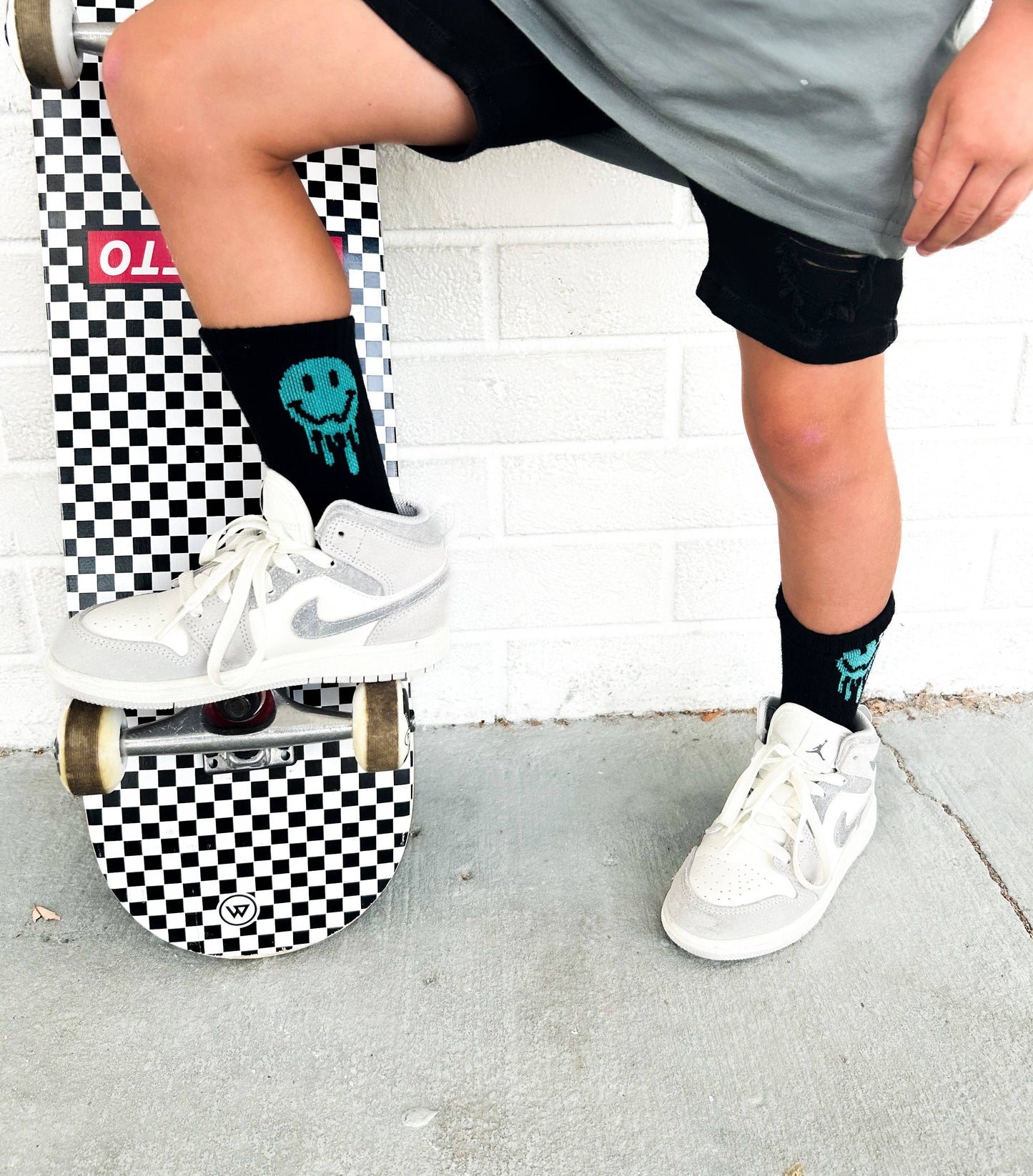 Aqua Smiley Infant & Kids Socks