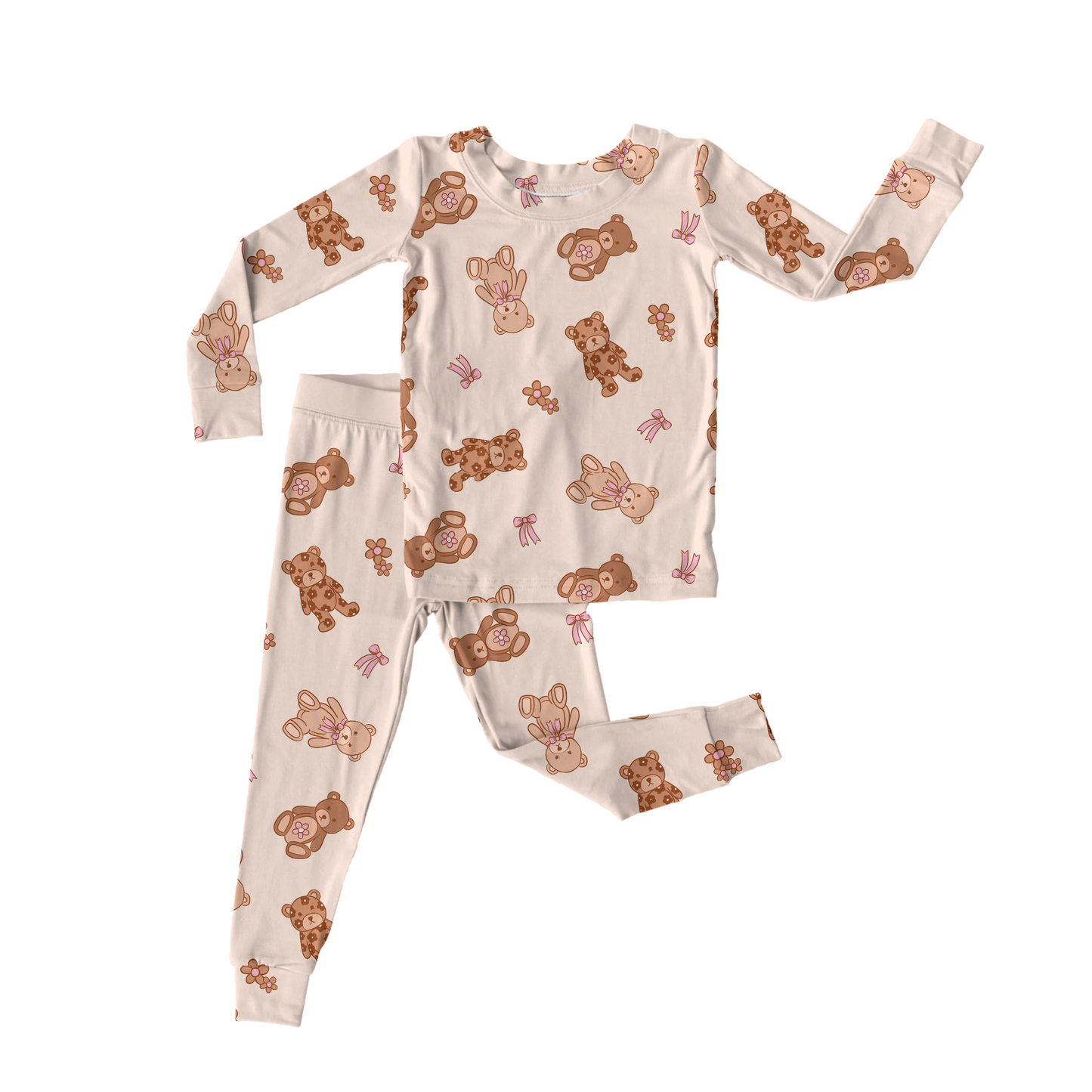 Beary Girly Bamboo Two-Piece Set