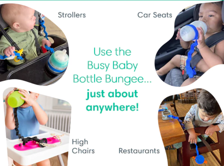 A Busy Baby Bottle Bungee | Tan