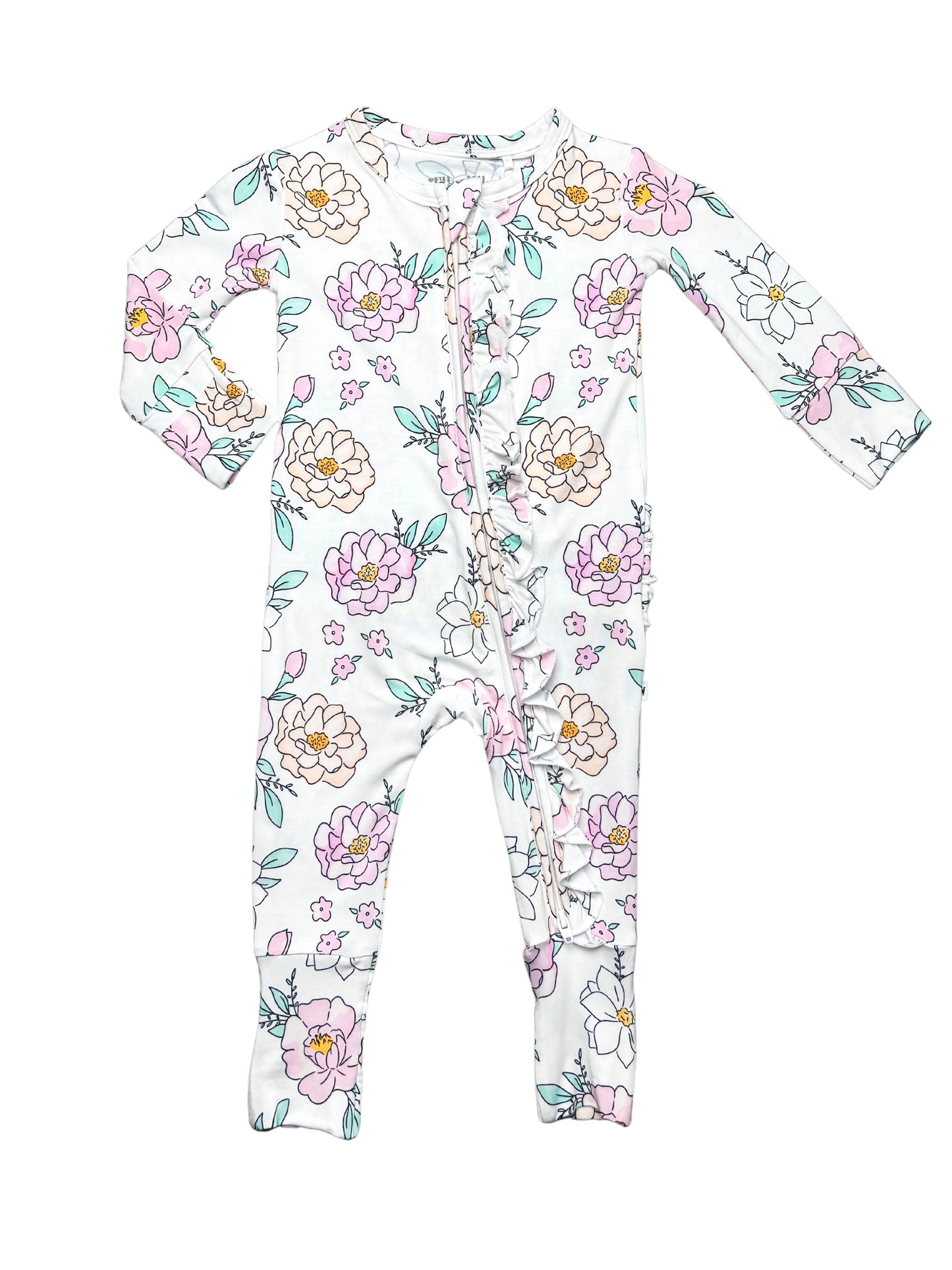 Ellington Bamboo Ruffle Zip Romper