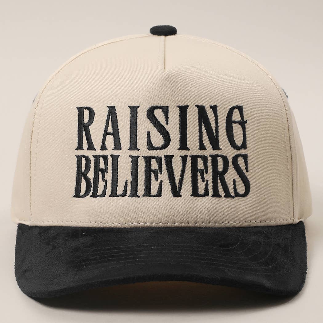 RAISING BELIEVERS Black Suede Trucker Hat - Adult