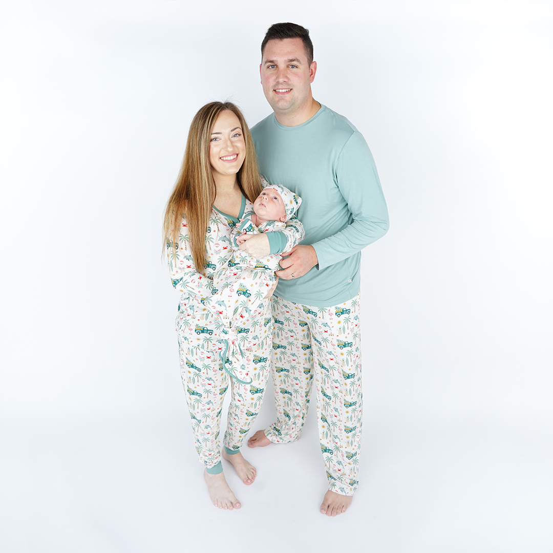 Coastal Christmas Holiday Adult Bamboo Pajamas Women's Jogger