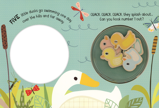 5 Little Ducks Interactive Board Book for Kids