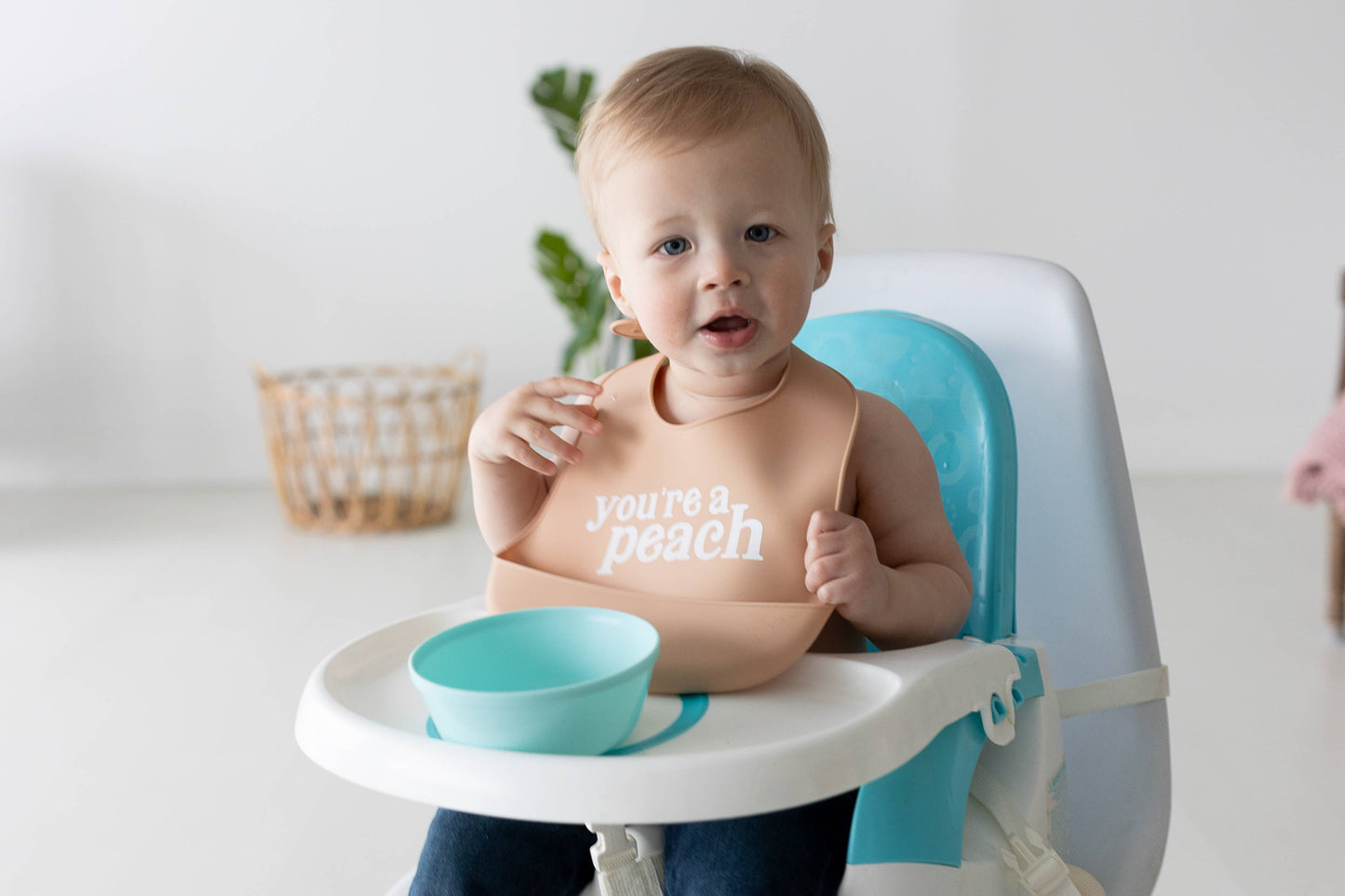 Silicone Bib Set, You’re a Peach
