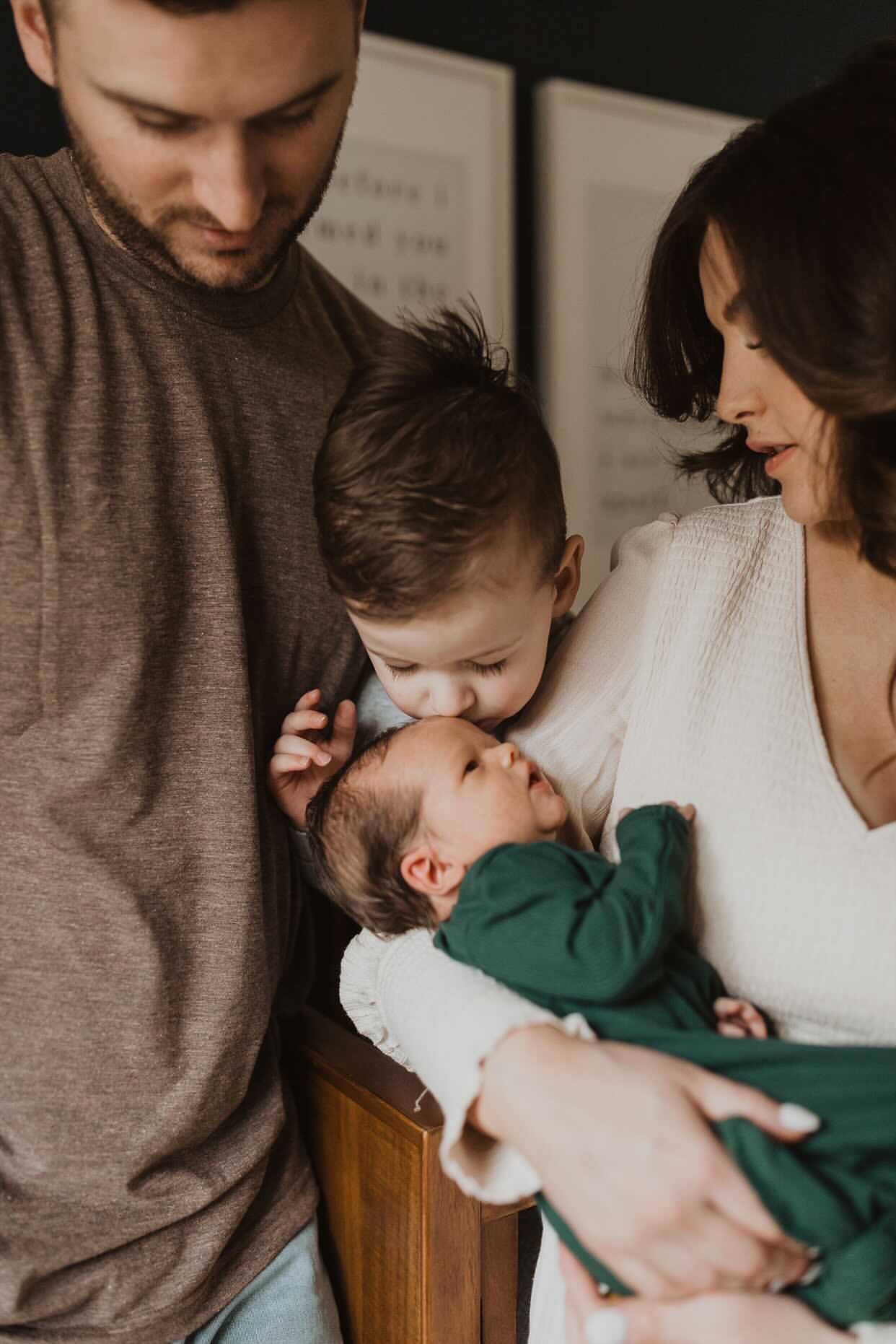 Forest Green Ribbed Knotted Gown: Gown Only