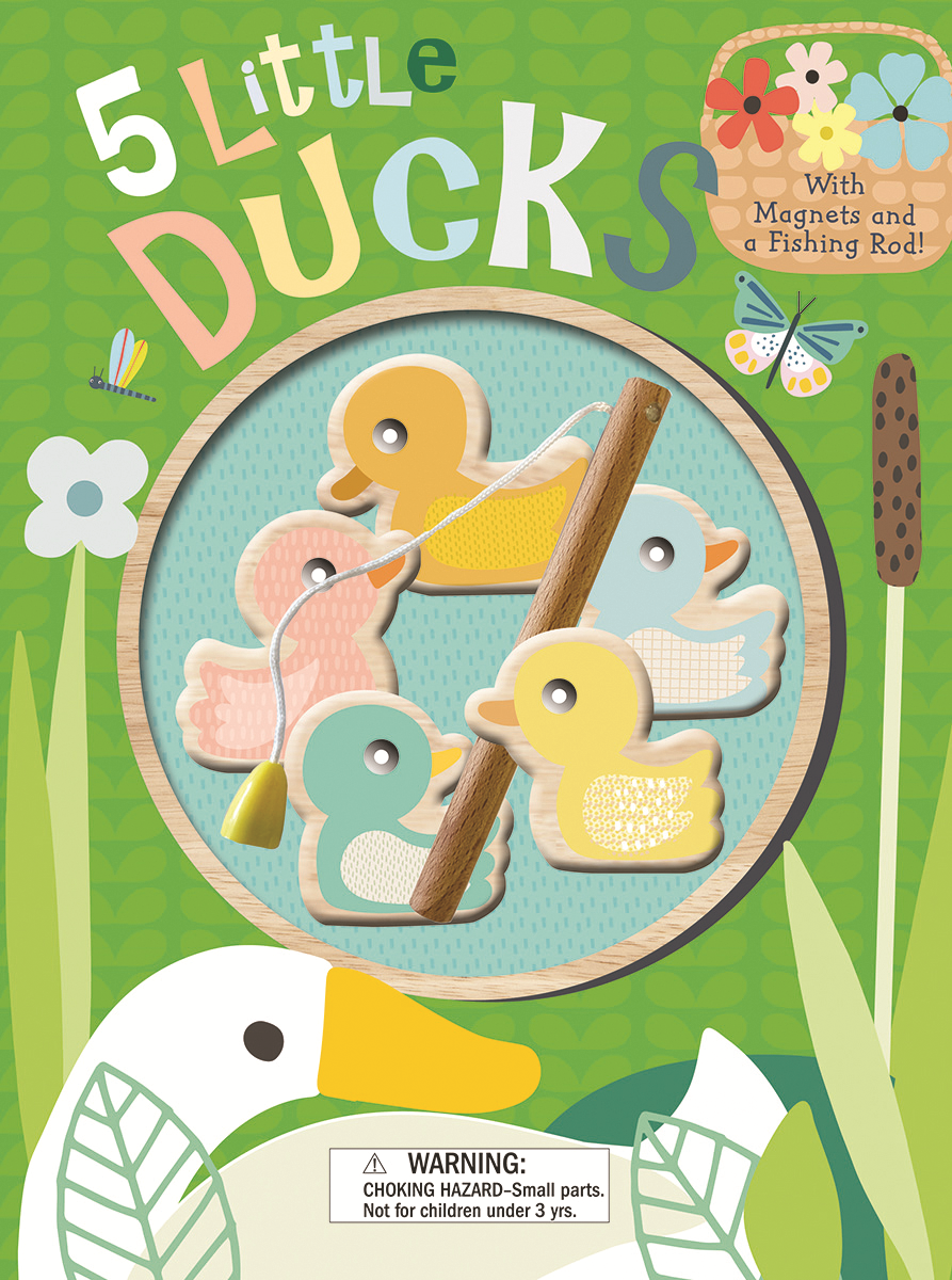 5 Little Ducks Interactive Board Book for Kids