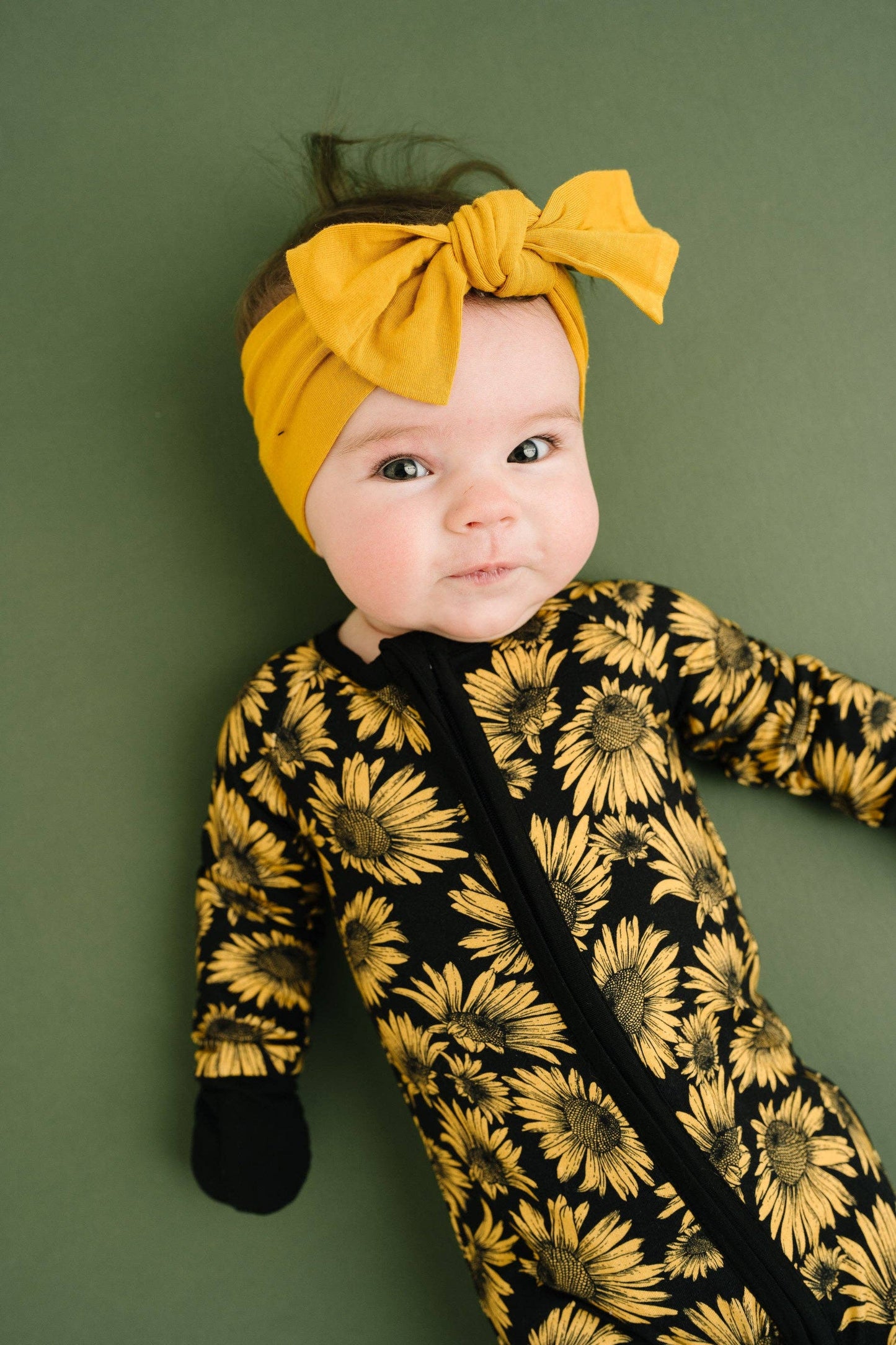 Midnight Sunflower Bamboo Romper