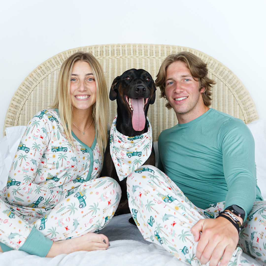 Coastal Christmas Adult Bamboo Pajama Relaxed Lounge Pants