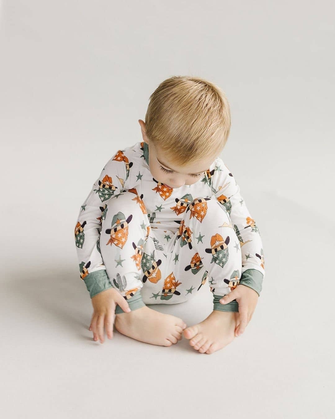 Smiley Cowboy Bamboo Two Piece Set