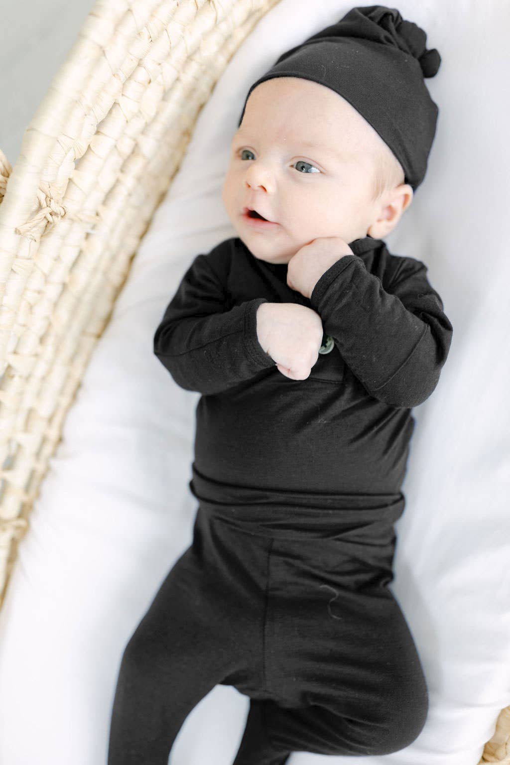 Newborn Baby Three Piece Set - Black