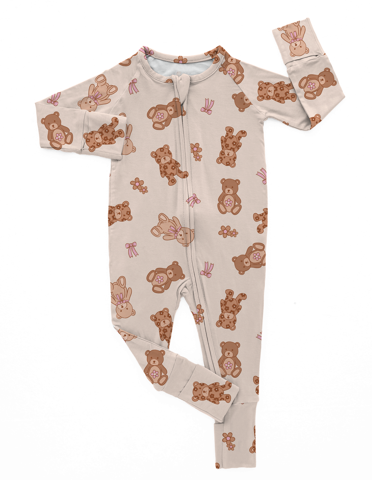 Beary Girly Bamboo Romper