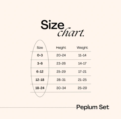 Coral Bamboo Peplum Set