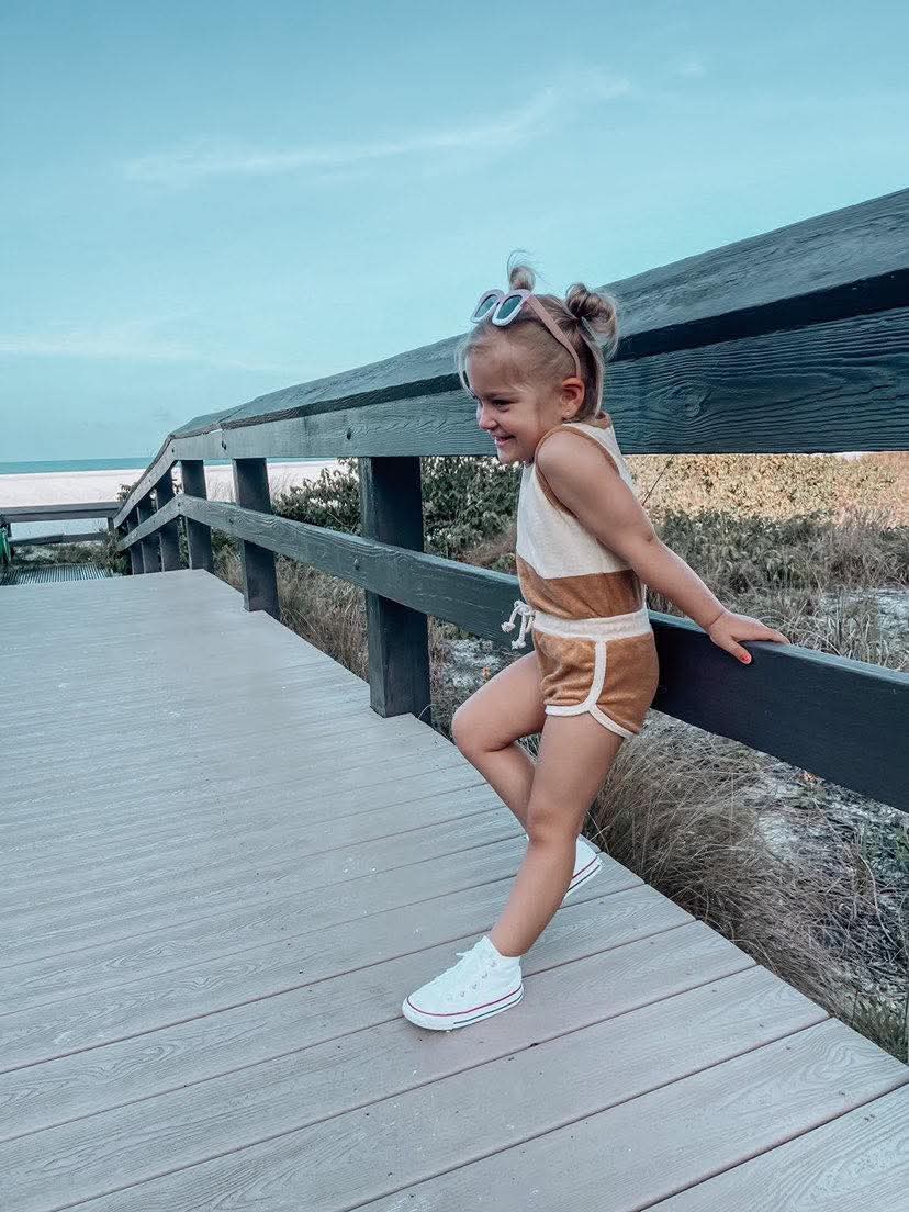 Summer Terry Cloth Two Piece Set