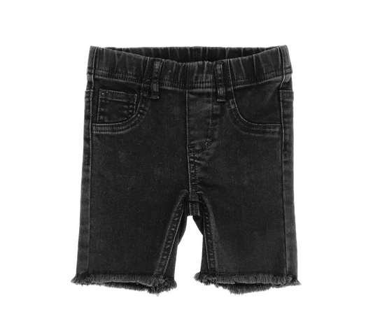 Black Denim Shorts