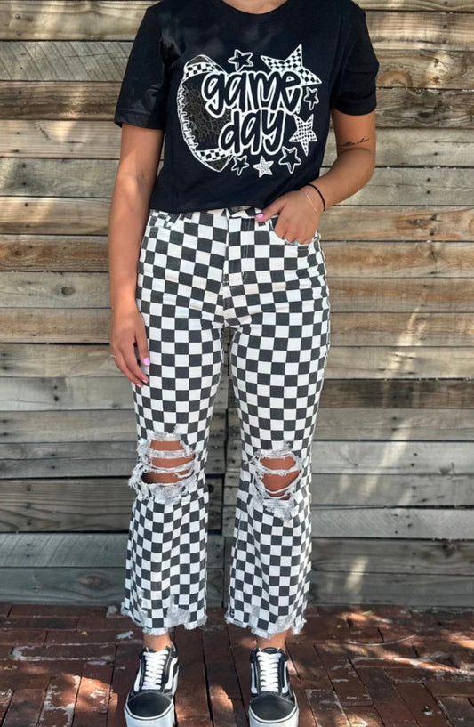 Women's Checkered Jeans