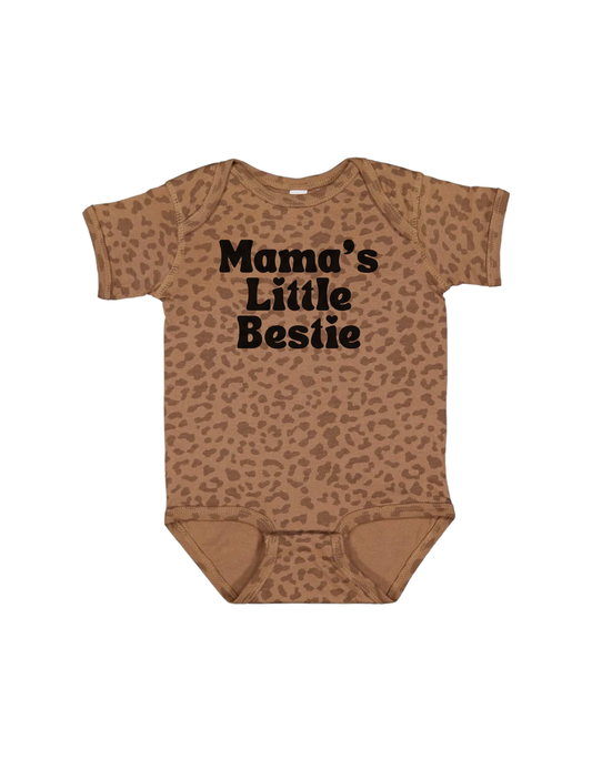 Leopard Mama's Little Bestie Matching Onesie & T-shirt