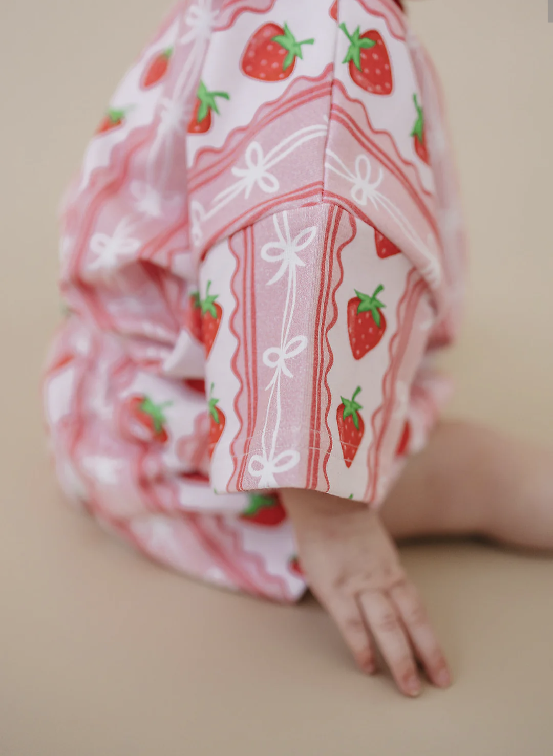 Strawberry Stripes Girl's Shorts Sets