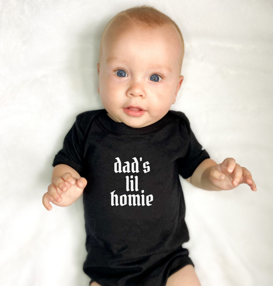 Dad's Lil Homie Graphic Onesie & Tee