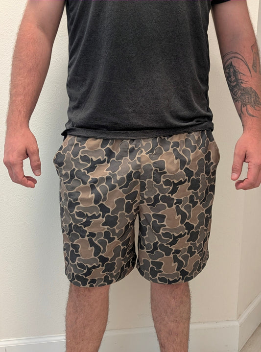 Men's Brown Duck Camo Shorts
