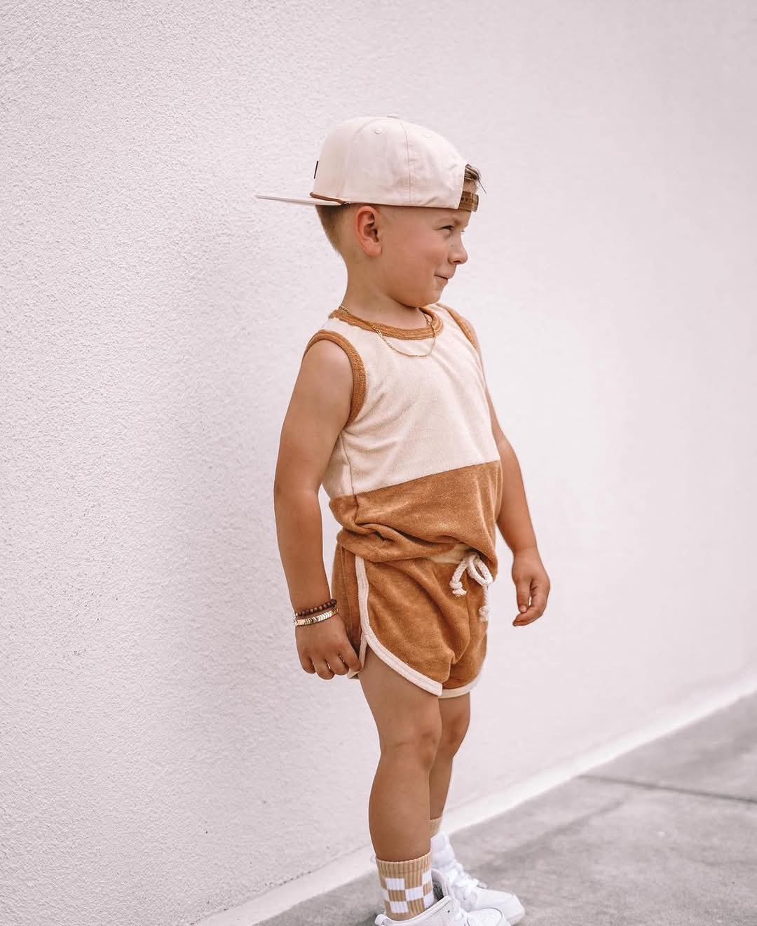 Summer Terry Cloth Two Piece Set