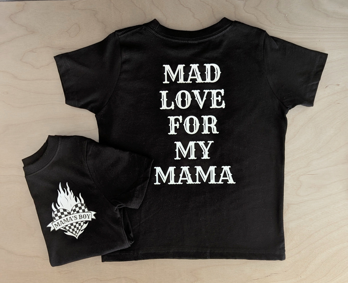 Mama's Boy Flame Heart Graphic T-Shirt