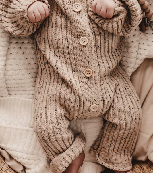 Chunky Speckle Ribbed Organic Lounge Suit
