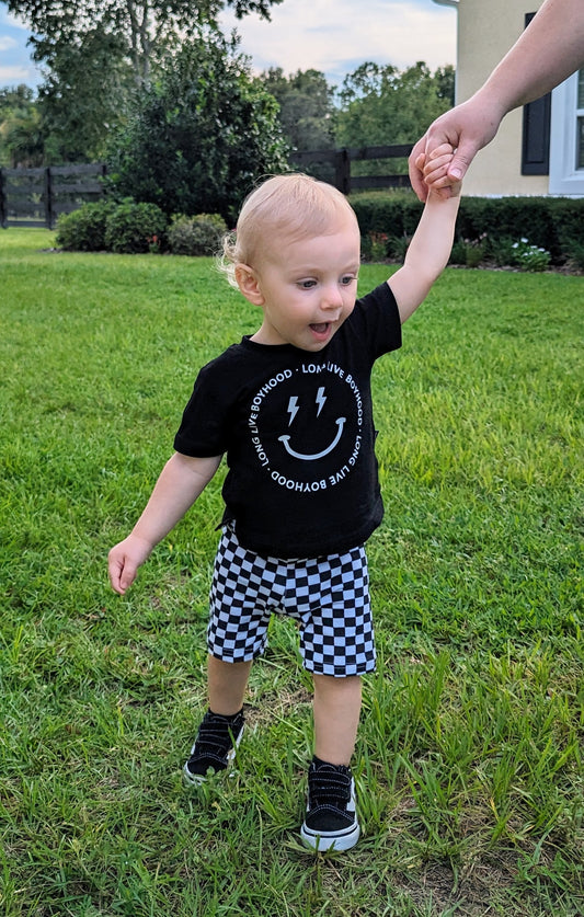 Checker Biker Shorts