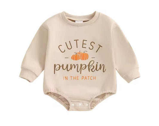 Cutest Pumpkin in the Patch Baby Bubble Romper