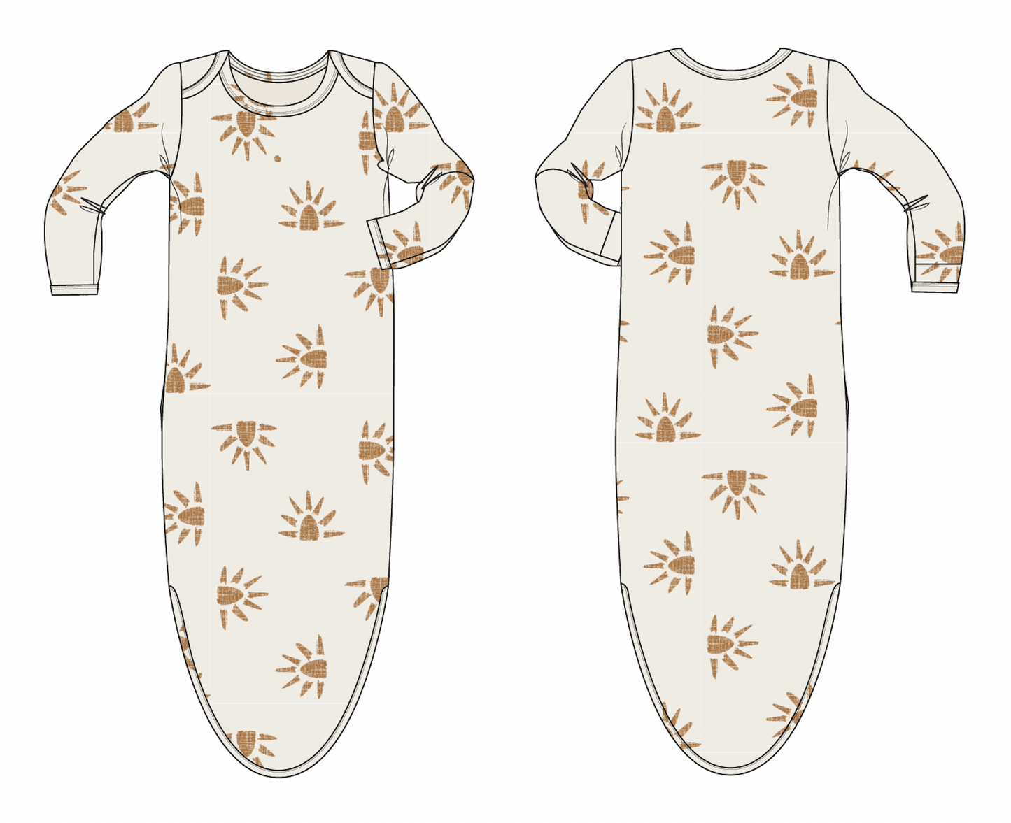 Sunshine Dreams Bamboo Knotted Gown with Hat