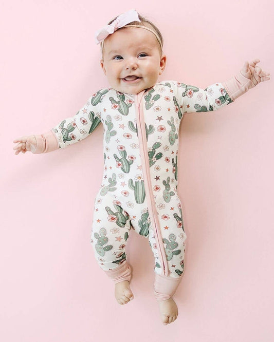 Cactus Flower Bamboo Romper