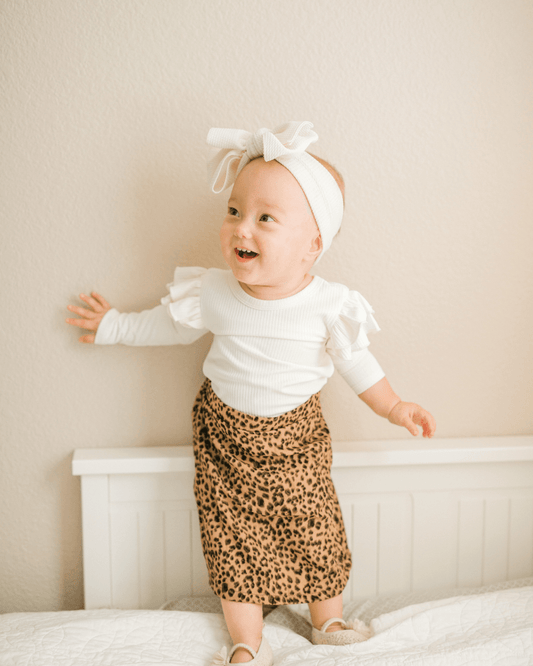 Cream Ruffle Shoulder Top