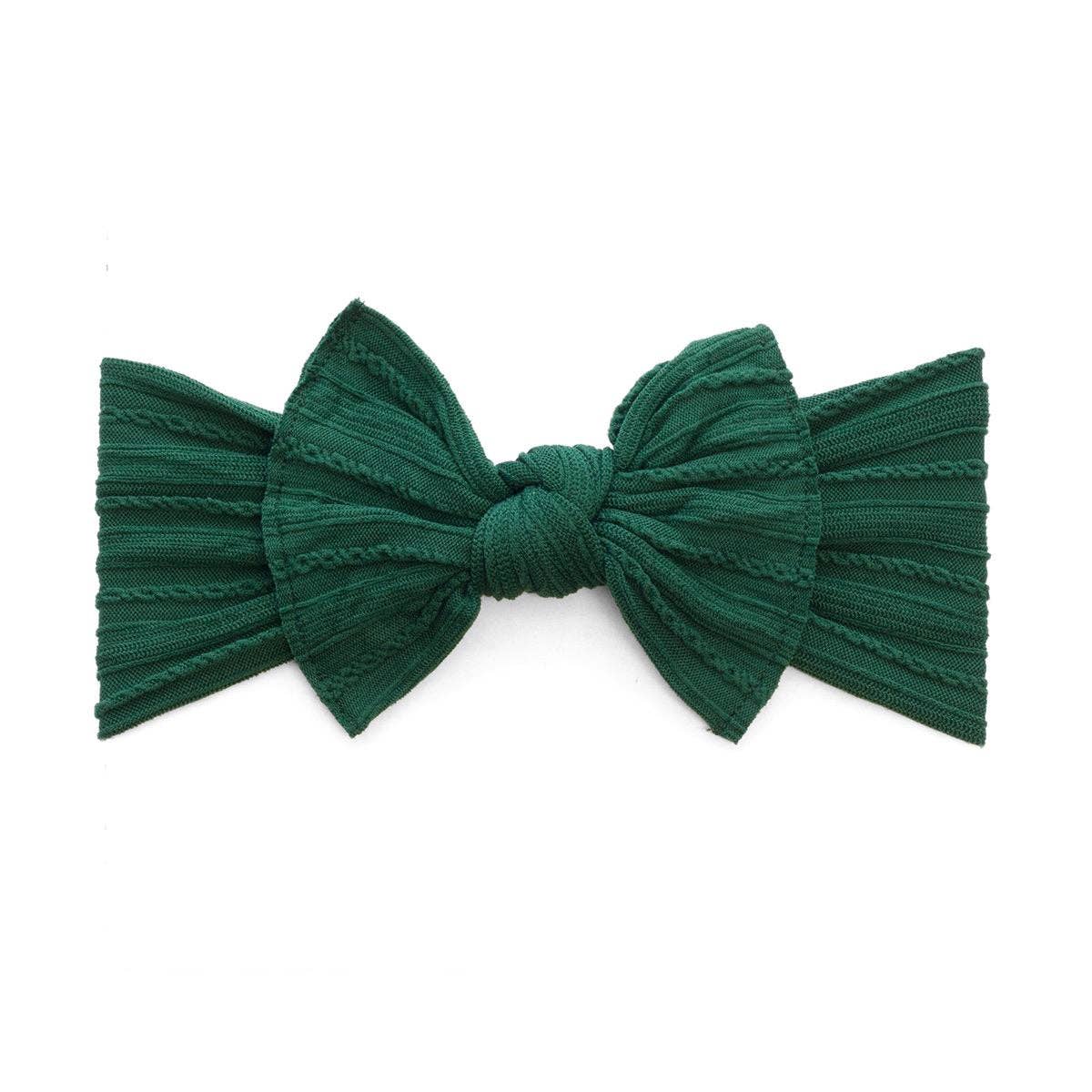 CABLE KNIT KNOT: Forest Green