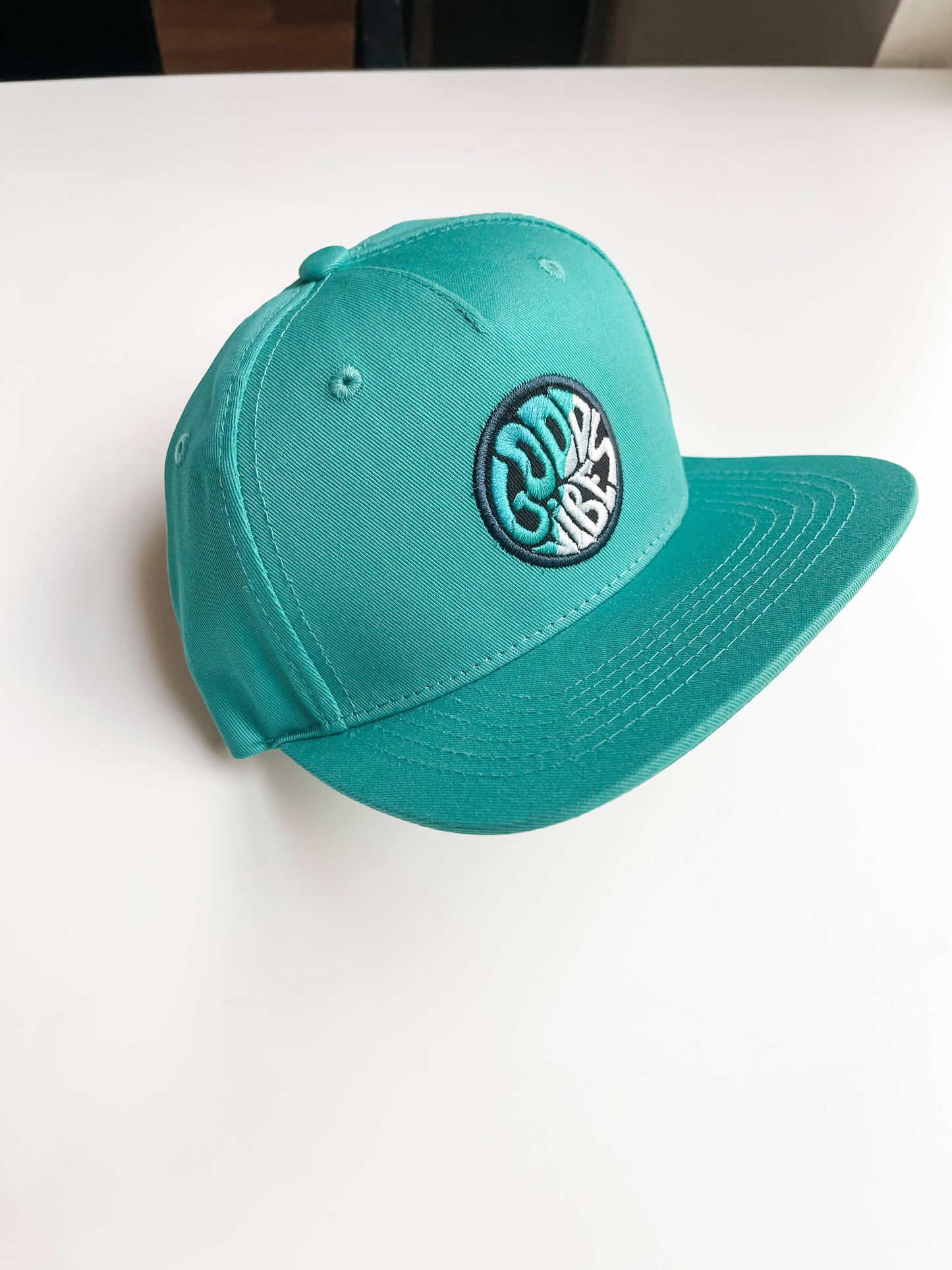 Teal Good Vibes Infant Snapback