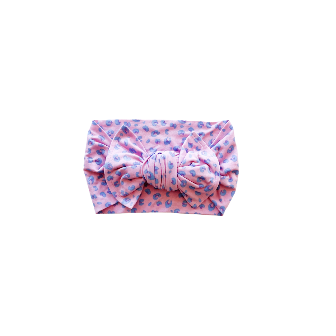 Lillian Leopard Bamboo Headwrap Bow