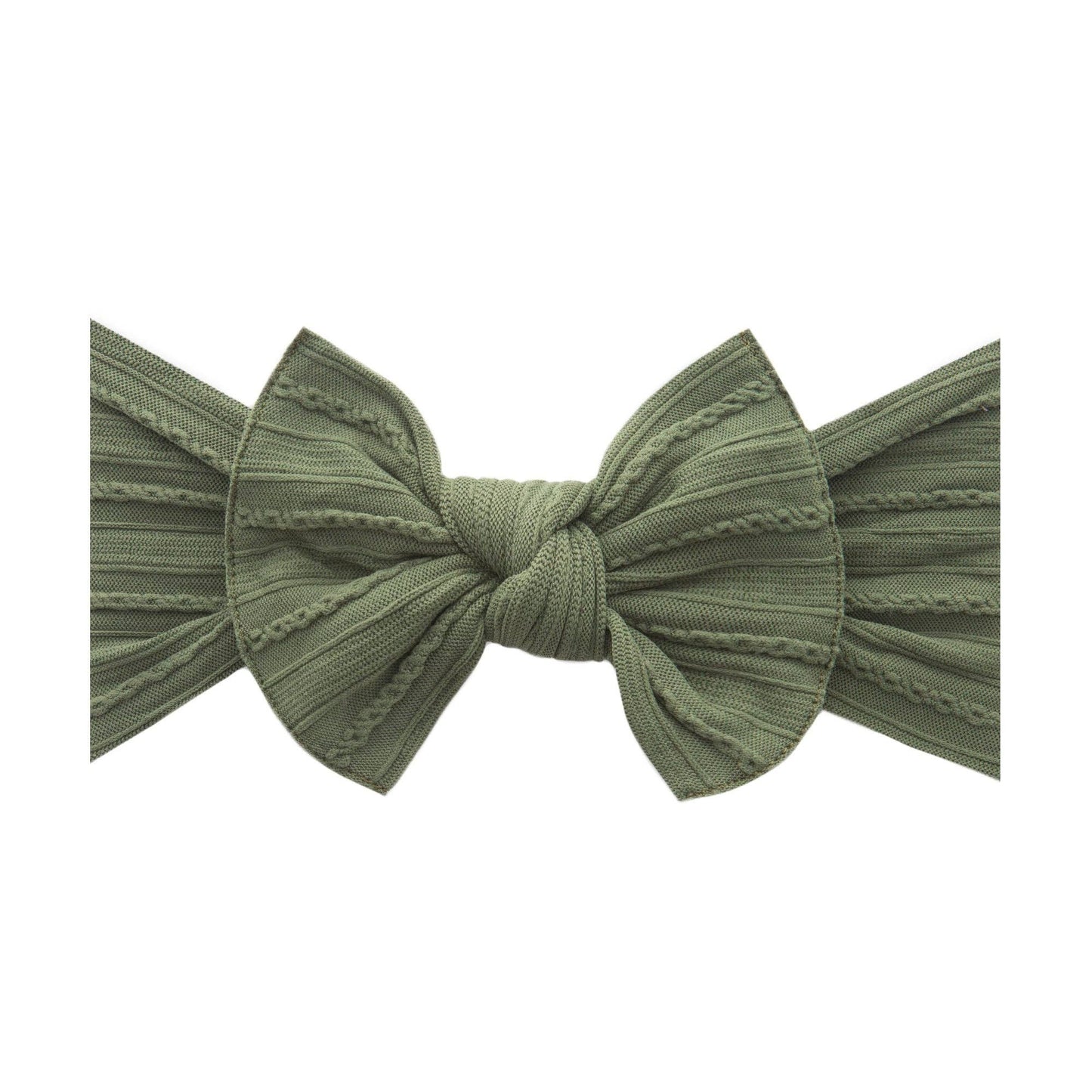 CABLE KNIT KNOT: Army Green