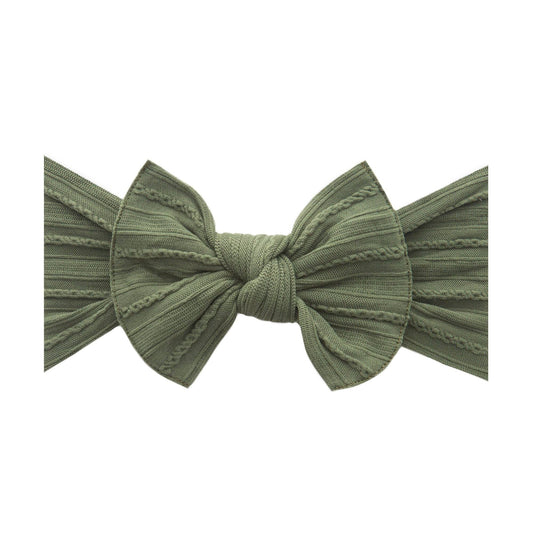 CABLE KNIT KNOT: Army Green