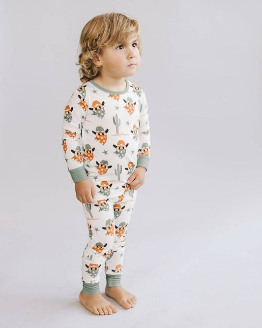 Smiley Cowboy Bamboo Two Piece Set