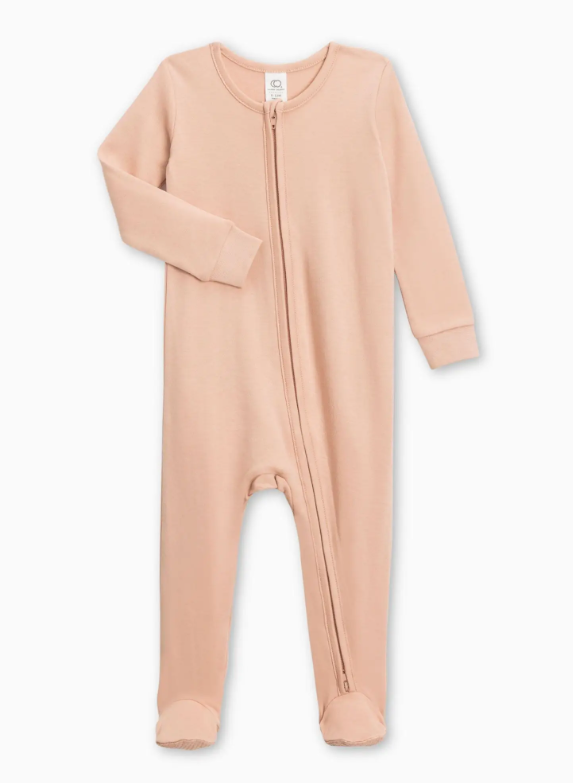 Blush Organic Cotton Footie