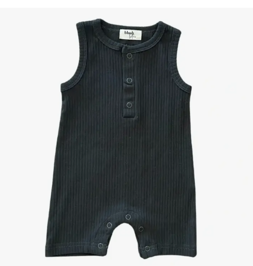 Grease Ribbed Organic Romper