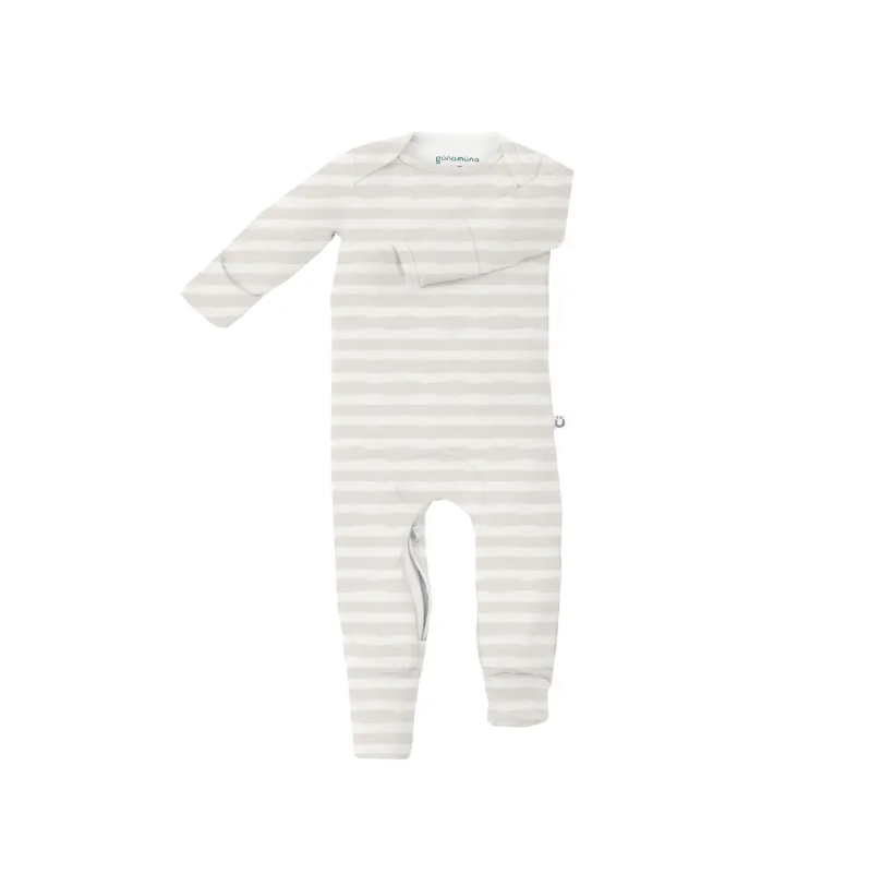 Stripes Bamboo Romper Footie