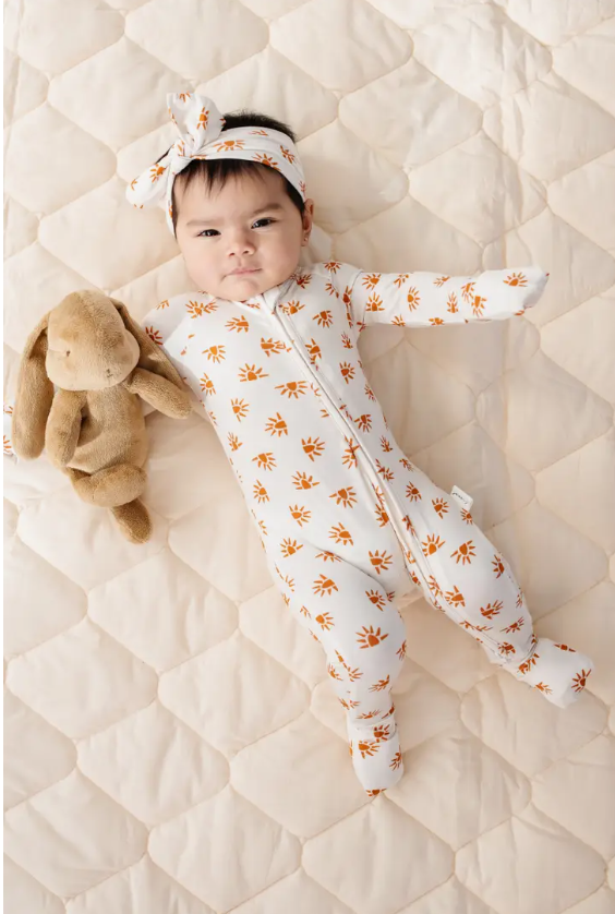 Sunshine Dreams Zip Romper Footie