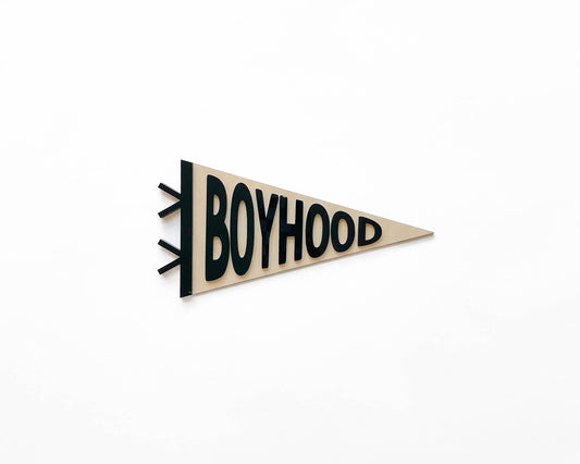 Boyhood Shelf Sign