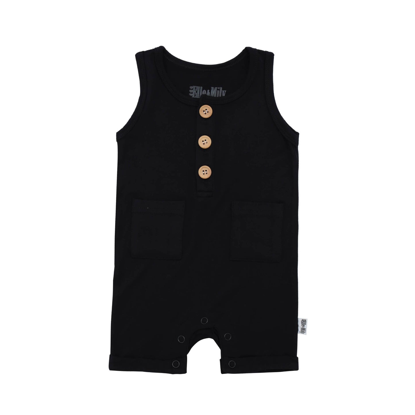 Black Shortie Bamboo Romper