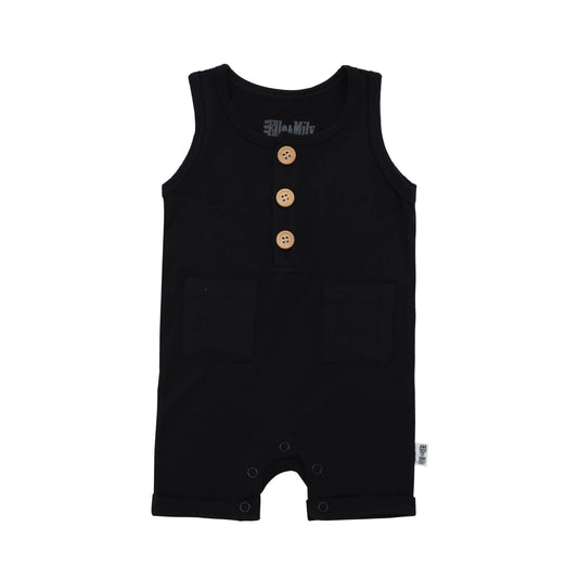Black Shortie Bamboo Romper