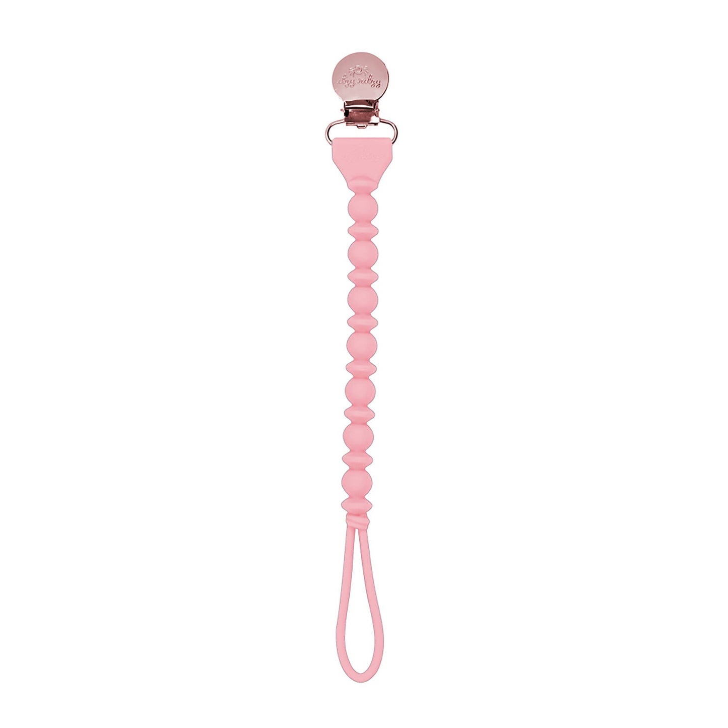Pink Sweetie Strap Silicone One-Piece Pacifier Clip