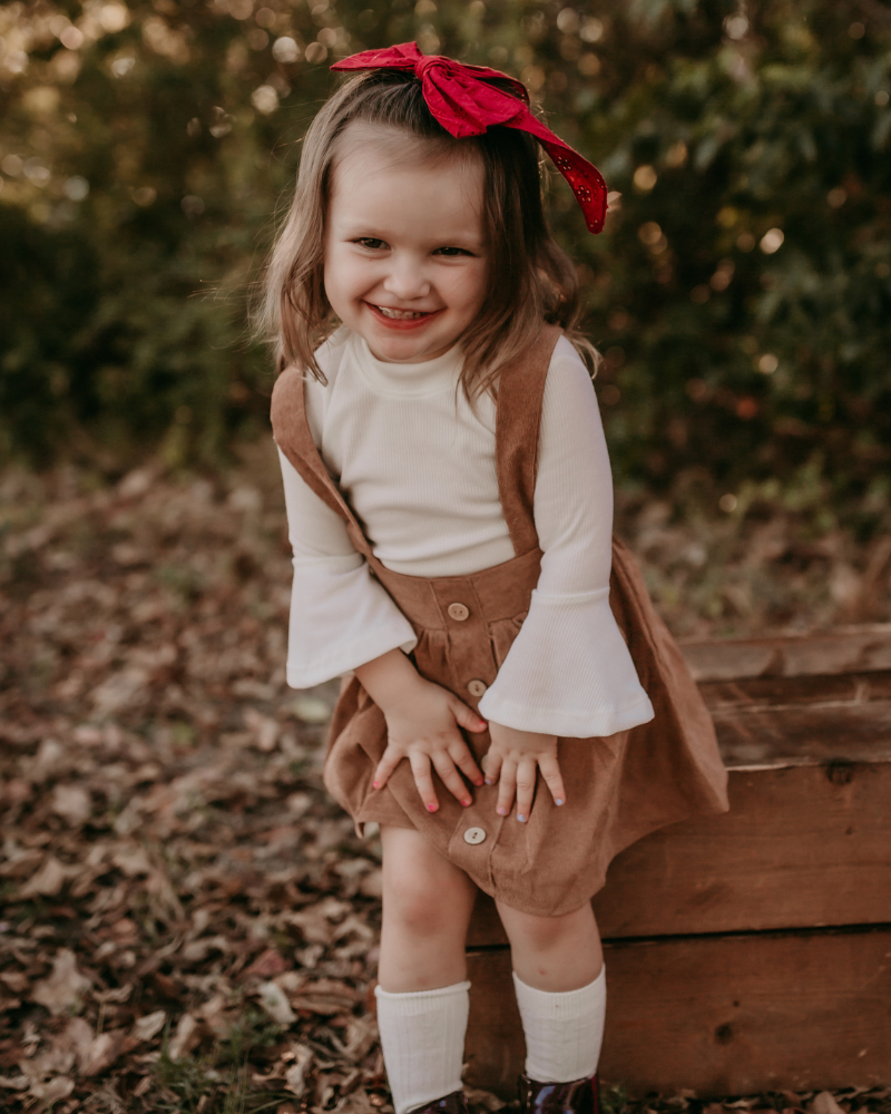 Praline Corduroy Suspender Skirt Dress