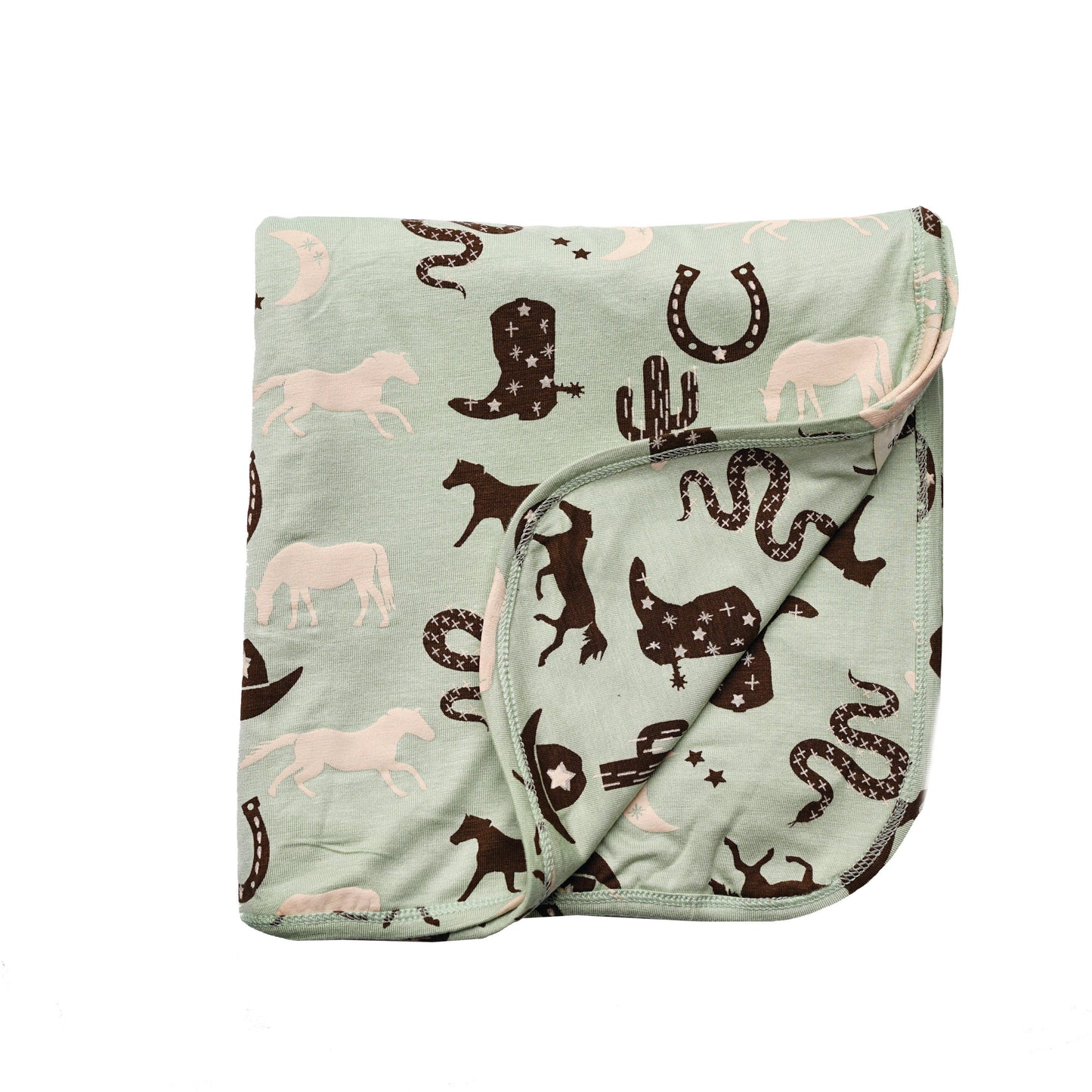 Giddyup Western Bamboo Baby Blanket Swaddle